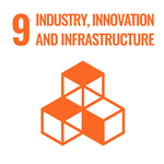 SDG goal 9 industry, innovation and infrastructure, icon of building blocks stacked together