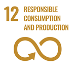 SDG goal 12 responsible consumption and production, icon of an infinity loop
